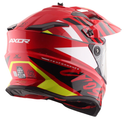 Axor X-Cross Dual Visor Orbit Helmet (Red Black)