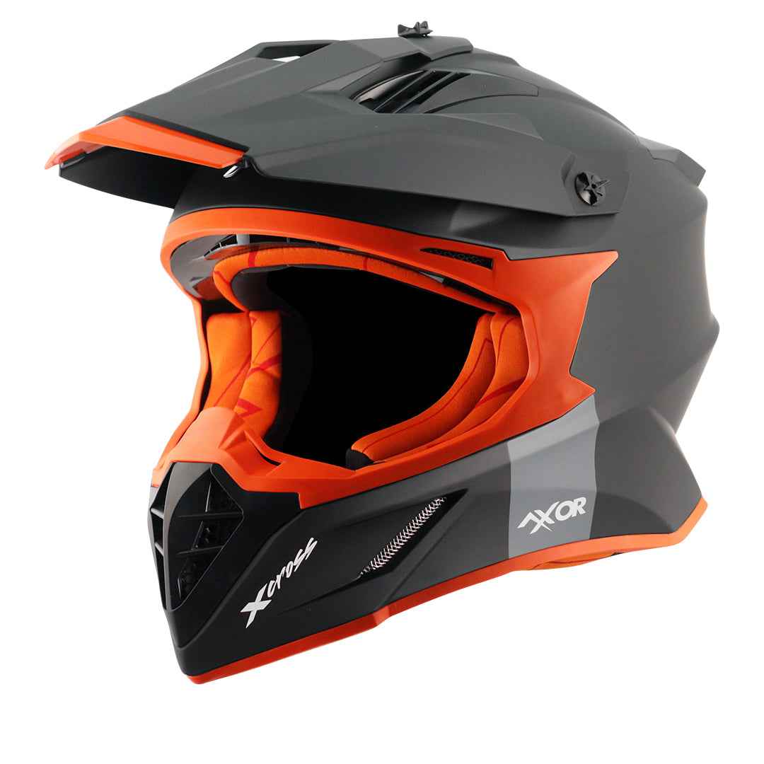 Axor X-cross Single Color Helmet (Dull Black Orange)