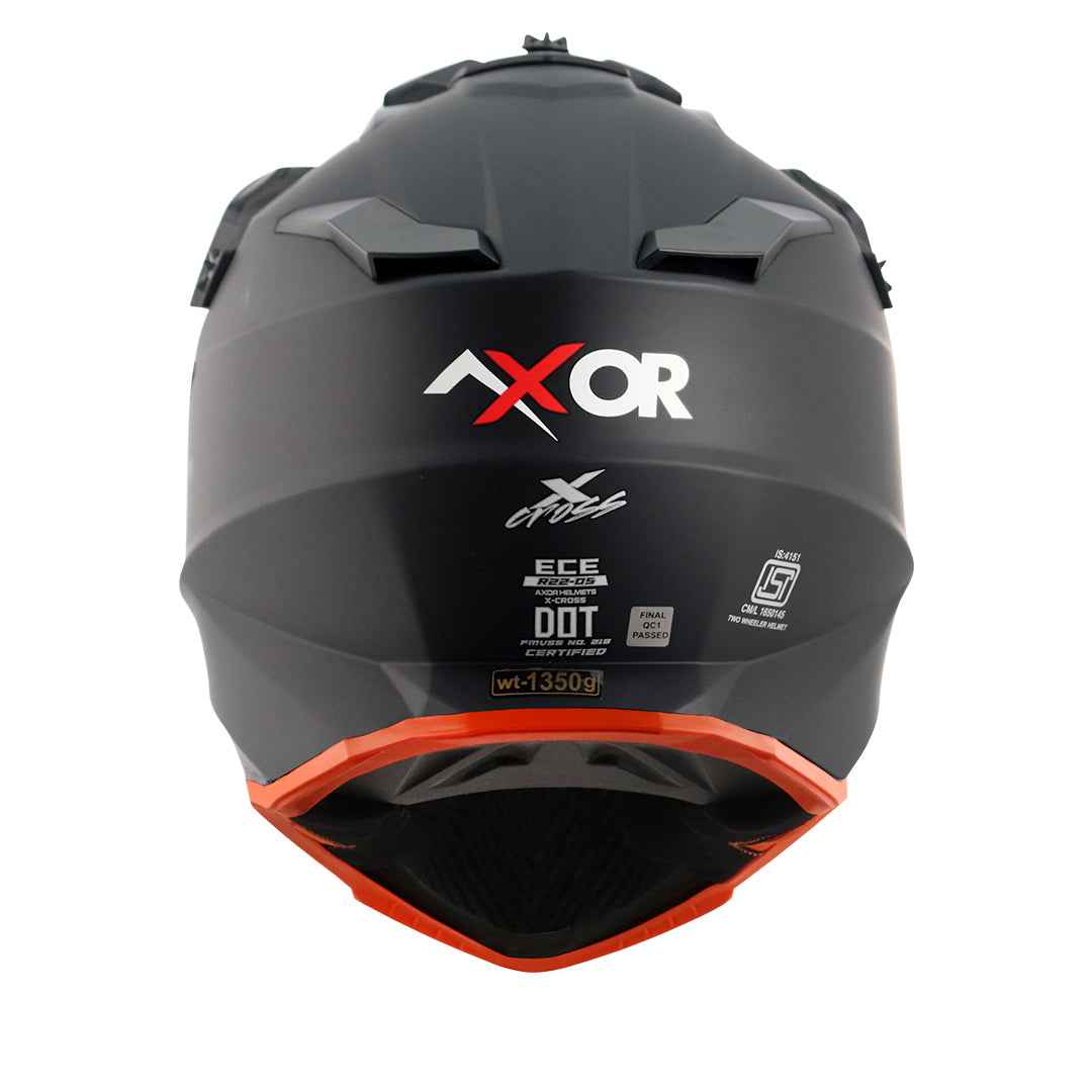 Axor X-cross Single Color Helmet (Dull Black Orange)