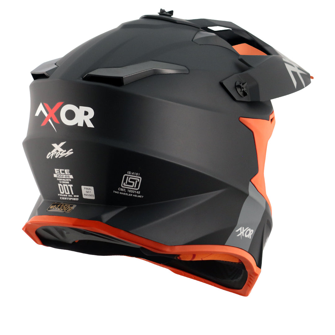 Axor X-cross Single Color Helmet (Dull Black Orange)