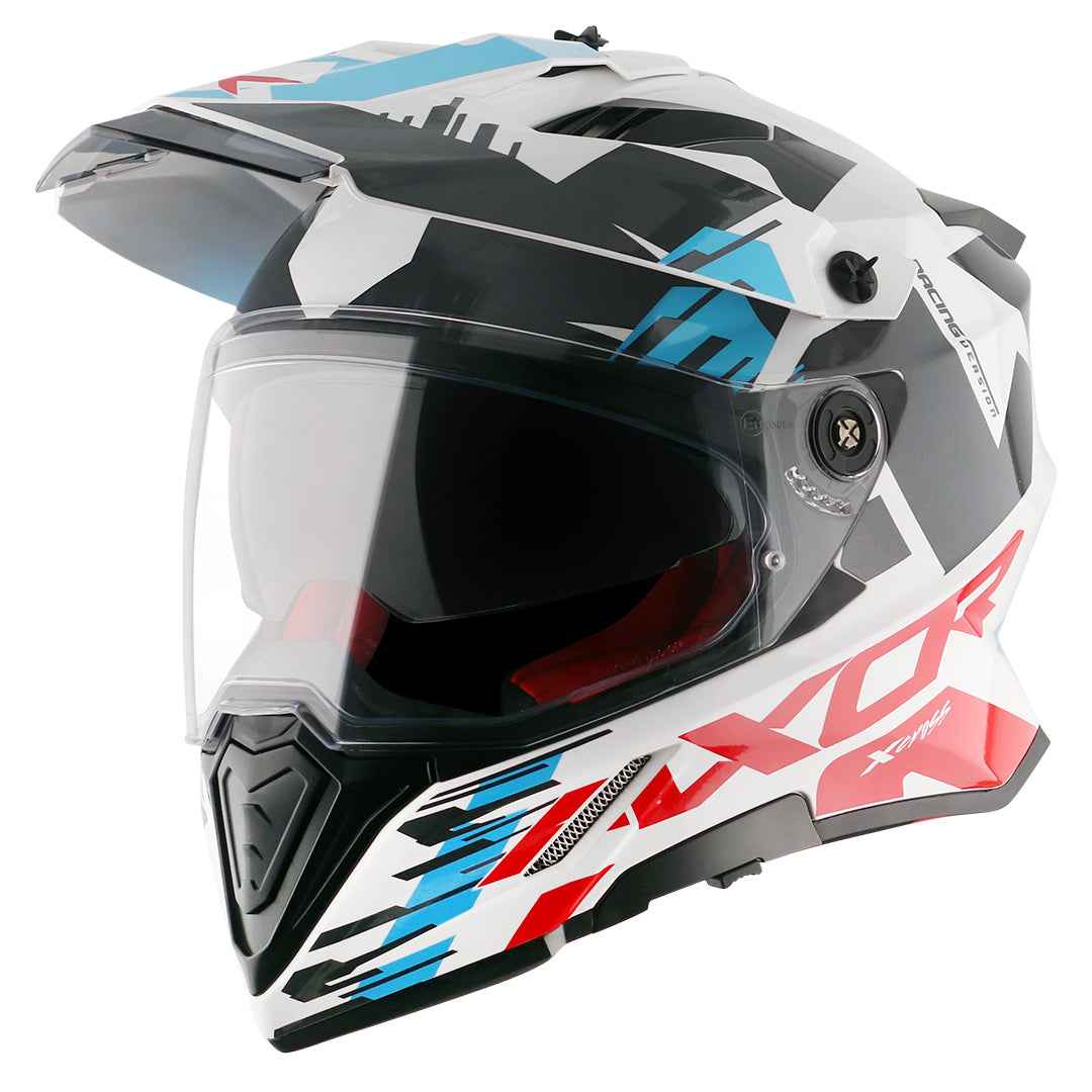 Axor X-cross X1 Dual Visor Helmet (White Red)