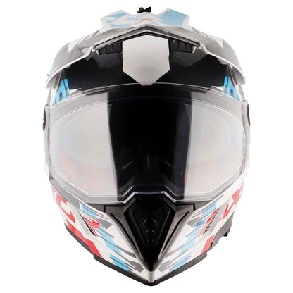 Axor X-cross X1 Dual Visor Helmet (White Red)