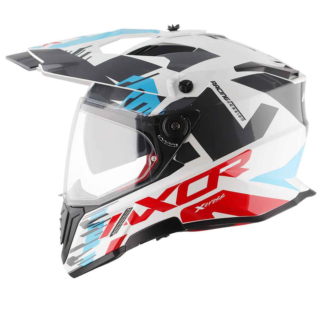 Axor X-cross X1 Dual Visor Helmet (White Red)