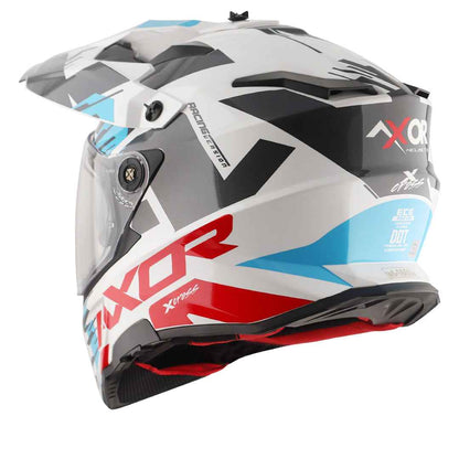 Axor X-cross X1 Dual Visor Helmet (White Red)