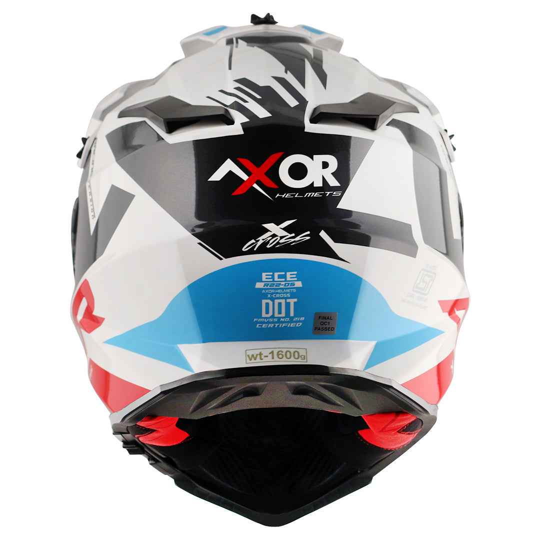 Axor X-cross X1 Dual Visor Helmet (White Red)