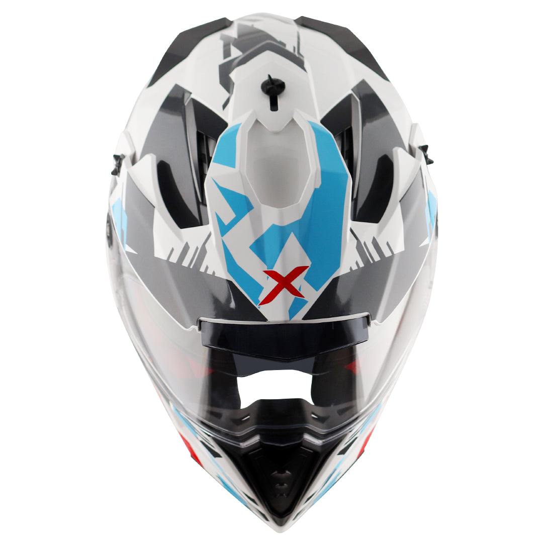 Axor X-cross X1 Dual Visor Helmet (White Red)