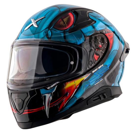 Axor X Altor Apex Venomous Smart Bluetooth Helmet (BLACK-BLUE)