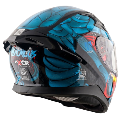 Axor X Altor Apex Venomous Smart Bluetooth Helmet (BLACK-BLUE)