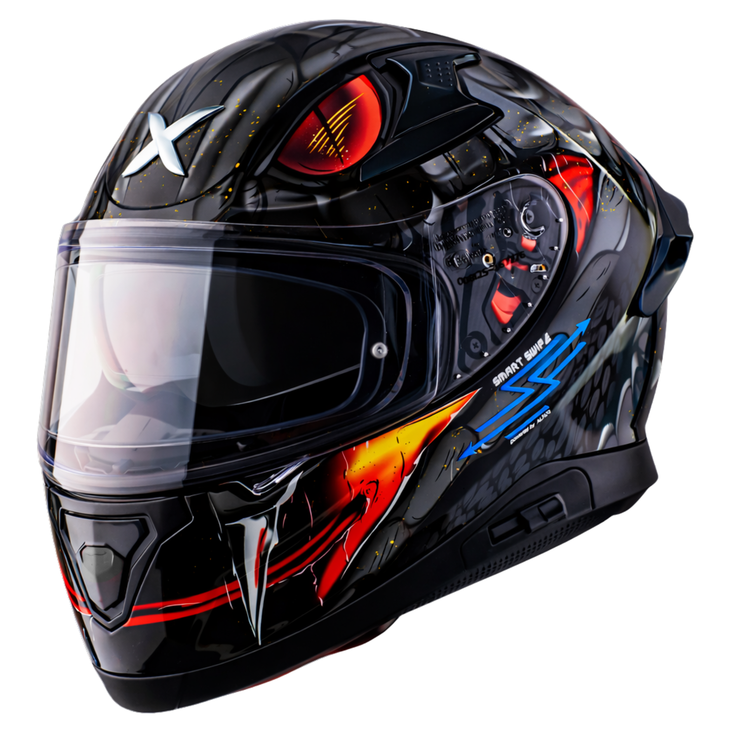 Axor X Altor Apex Venomous Smart Bluetooth Helmet (BLACK-GREY)