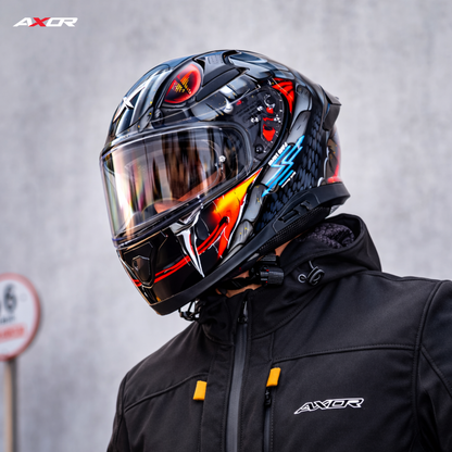 Axor X Altor Apex Venomous Smart Bluetooth Helmet (BLACK-GREY)