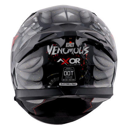 Axor X Altor Apex Venomous Smart Bluetooth Helmet (BLACK-GREY)