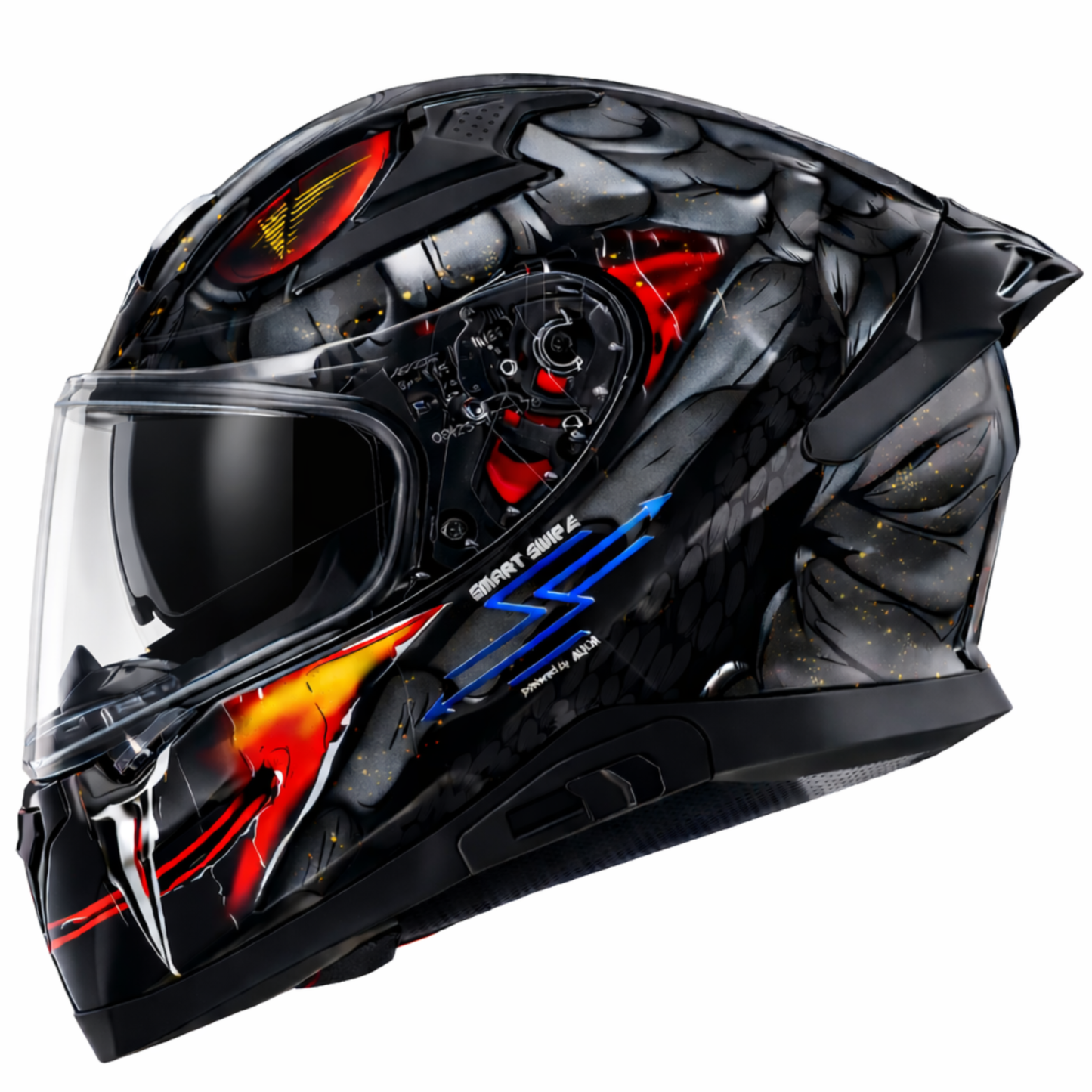 Axor X Altor Apex Venomous Smart Bluetooth Helmet (BLACK-GREY)