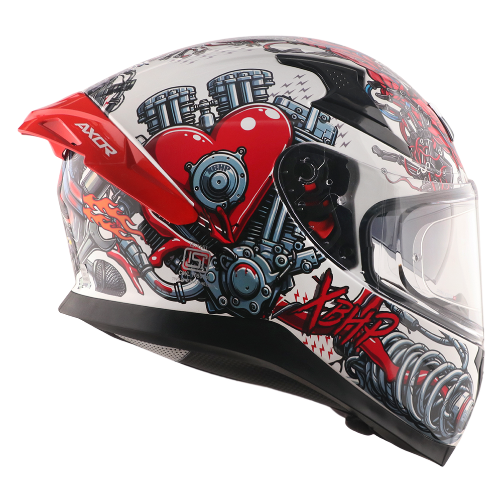 Axor XBhP Bionic Helmet (White Red)