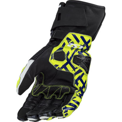 LS2 Feng Racing Gloves Black Blue - Riders Junction