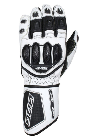 BBG- Racer Gloves – White - Riders Junction