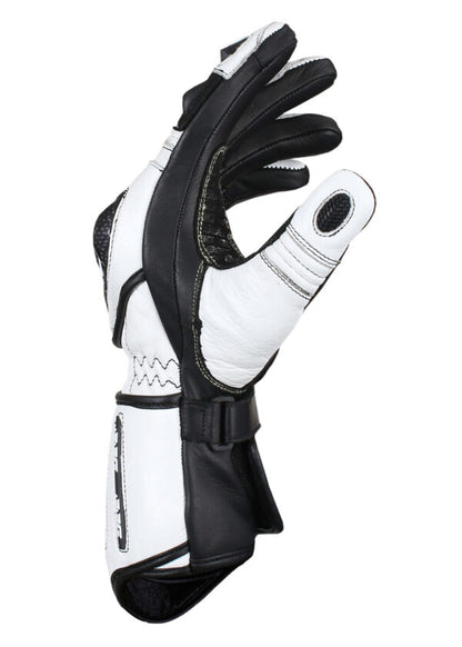 BBG- Racer Gloves – White - Riders Junction