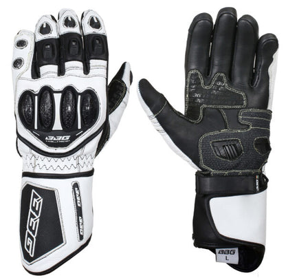 BBG- Racer Gloves – White - Riders Junction