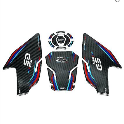 BMW 310GS 5D Carbon Fiber tank pad set