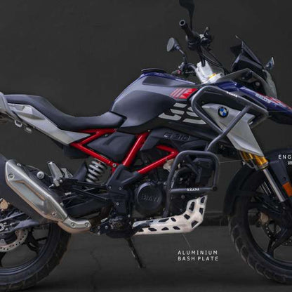 BMW G310 GS/BMW G310 R - Lower Engine Guard with Puck - Black ZI-8158 - Riders Junction