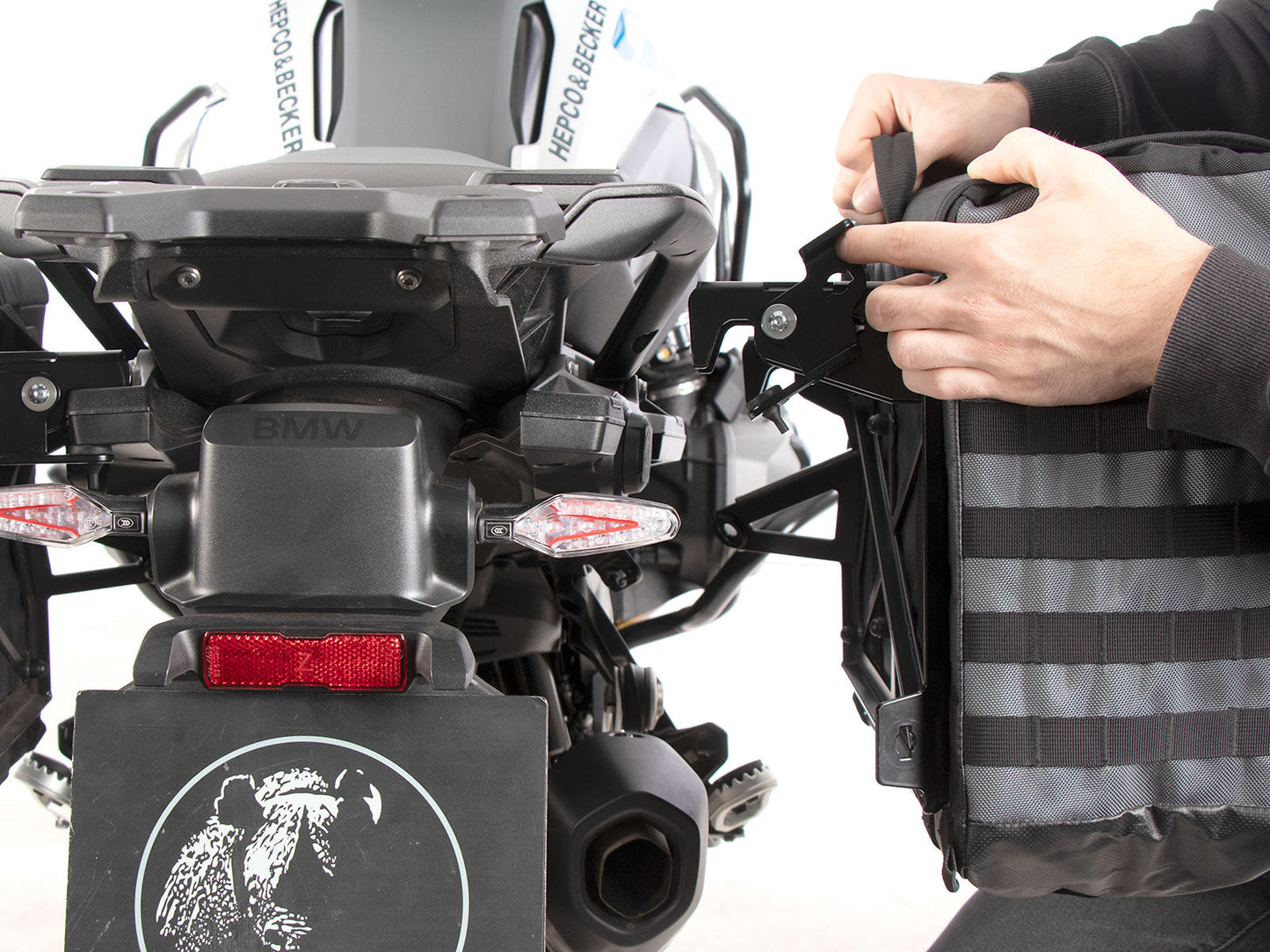 BMW R 1300 GS Carrier - Sidecases Pair X Travel (Original Vario Rack) - Hepco Becker - 6406532 00 01