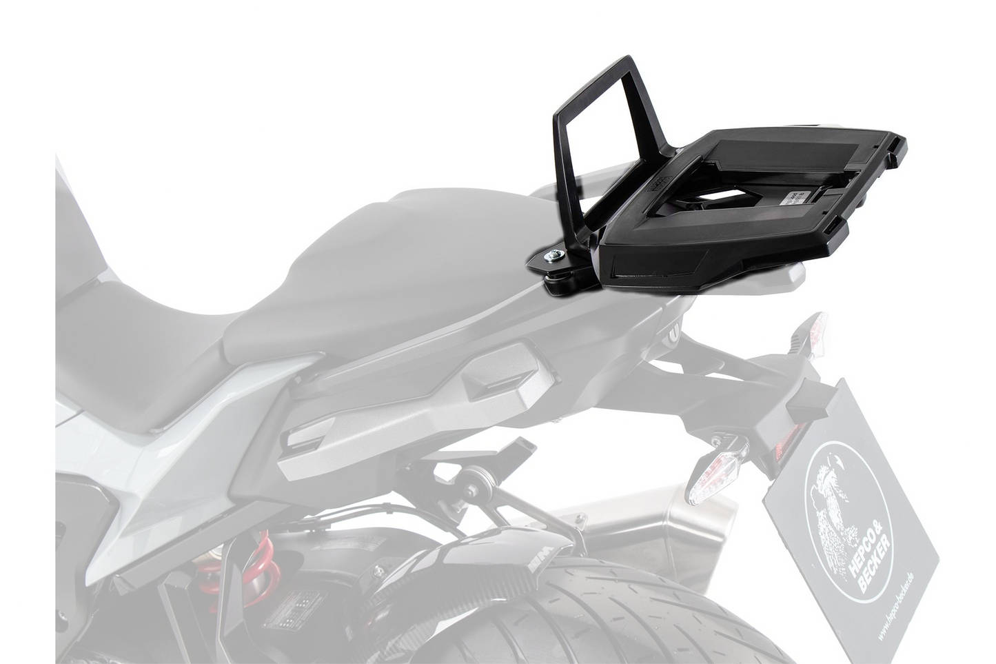 BMW S 1000 XR (2024-) Topcase Carrier Fixed Hinge Alu Rack - Hepco Becker - 6526538 01 01