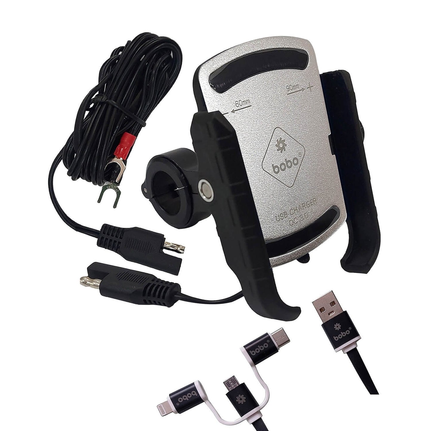 BOBO BM1 PRO Jaw-Grip Mobile Holder (Silver)-BB-BM-001-011004