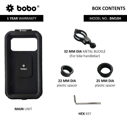 BOBO BM10H Fully Waterproof Phone Holder Motorcycle Mobile Mount - Riders Junction
