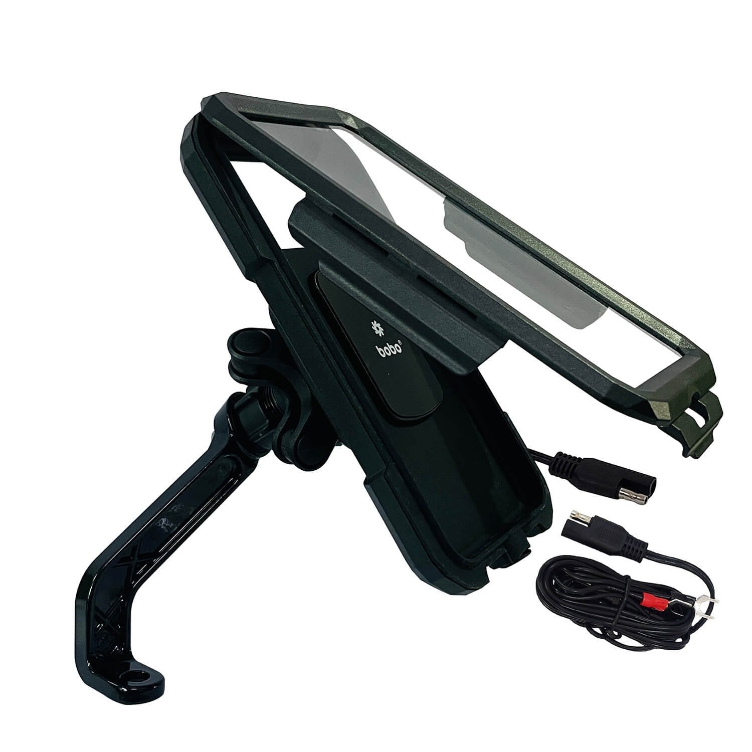 BOBO BM11H PRO PLUS Fully Waterproof Bike Phone Holder with PRO PLUS Vibration Damper (with Fast 15W Wireless Charger USB-C InputOutput Port) Motorcycle Mobile Mount-BB-BM-011-122001