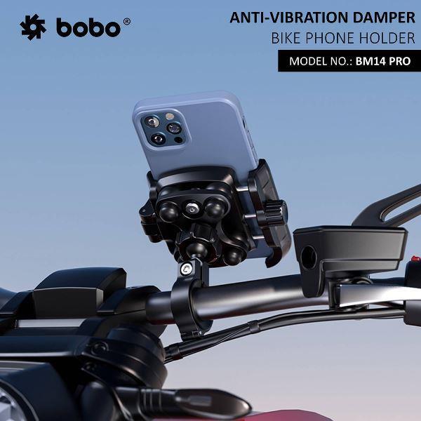 BOBO BM14 PRO X Quick Release Motorcycle Mobile Mount with Enhanced BM4 PRO Vibration Controller