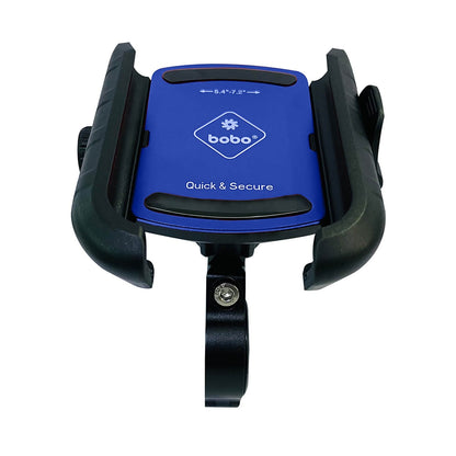 BOBO BM14 Quick Release Enhanced BM4 Bike Cycle Phone Holder Motorcycle Mobile Mount (Blue)-BB-BM-014-001003