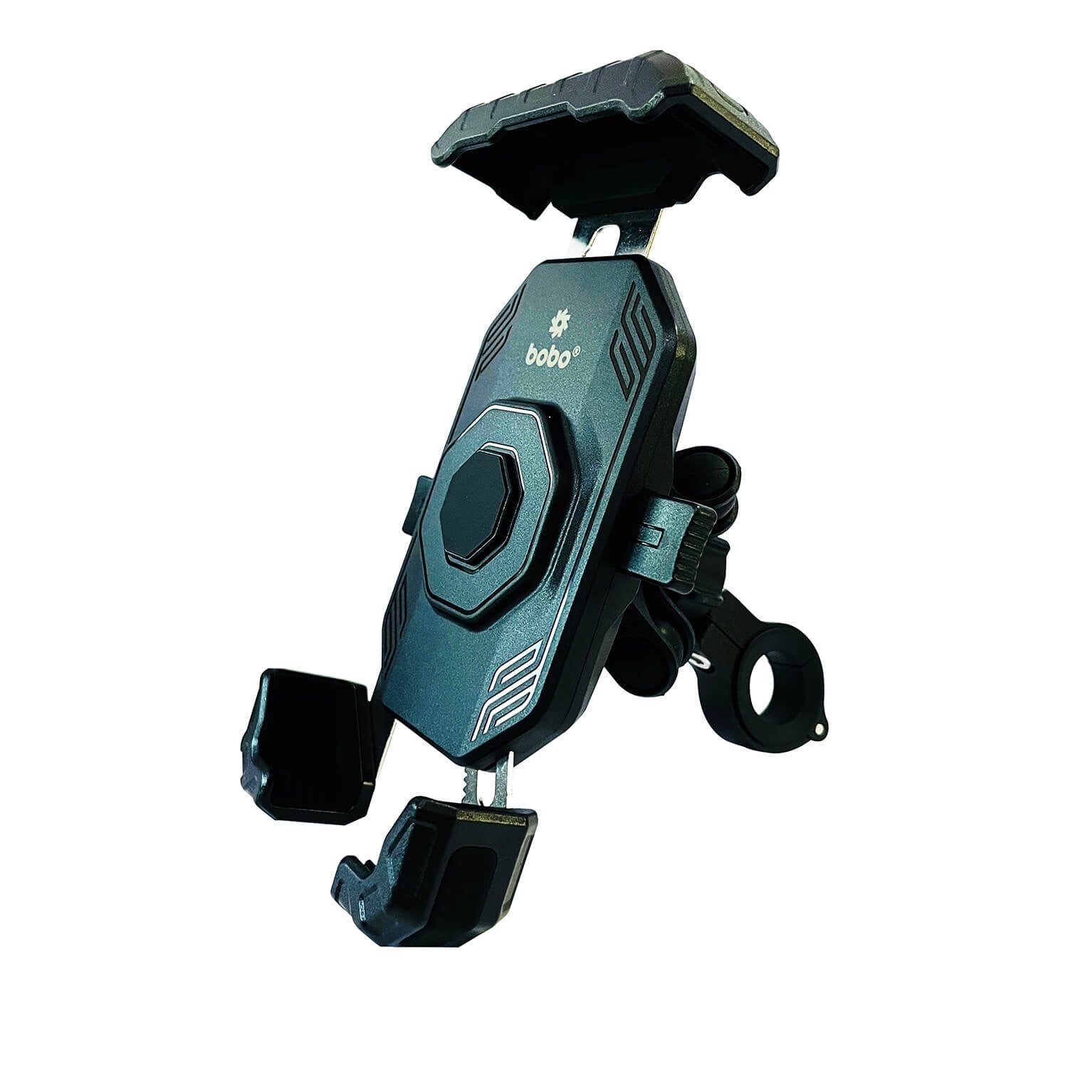 BOBO BM21 PRO PLUS Top & Bottom Corners Secure Grip with PRO PLUS Vibration Damper Bike Cycle Phone Holder Motorcycle Mobile Mount-BB-BM-021-021001