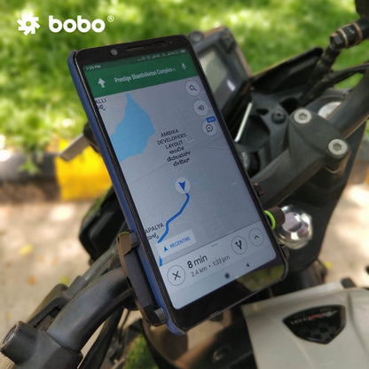 BOBO BM3 Claw-Grip Aluminum Bike Cycle Phone Holder Motorcycle Mobile Mount (Silver)-BB-BM-003-001004