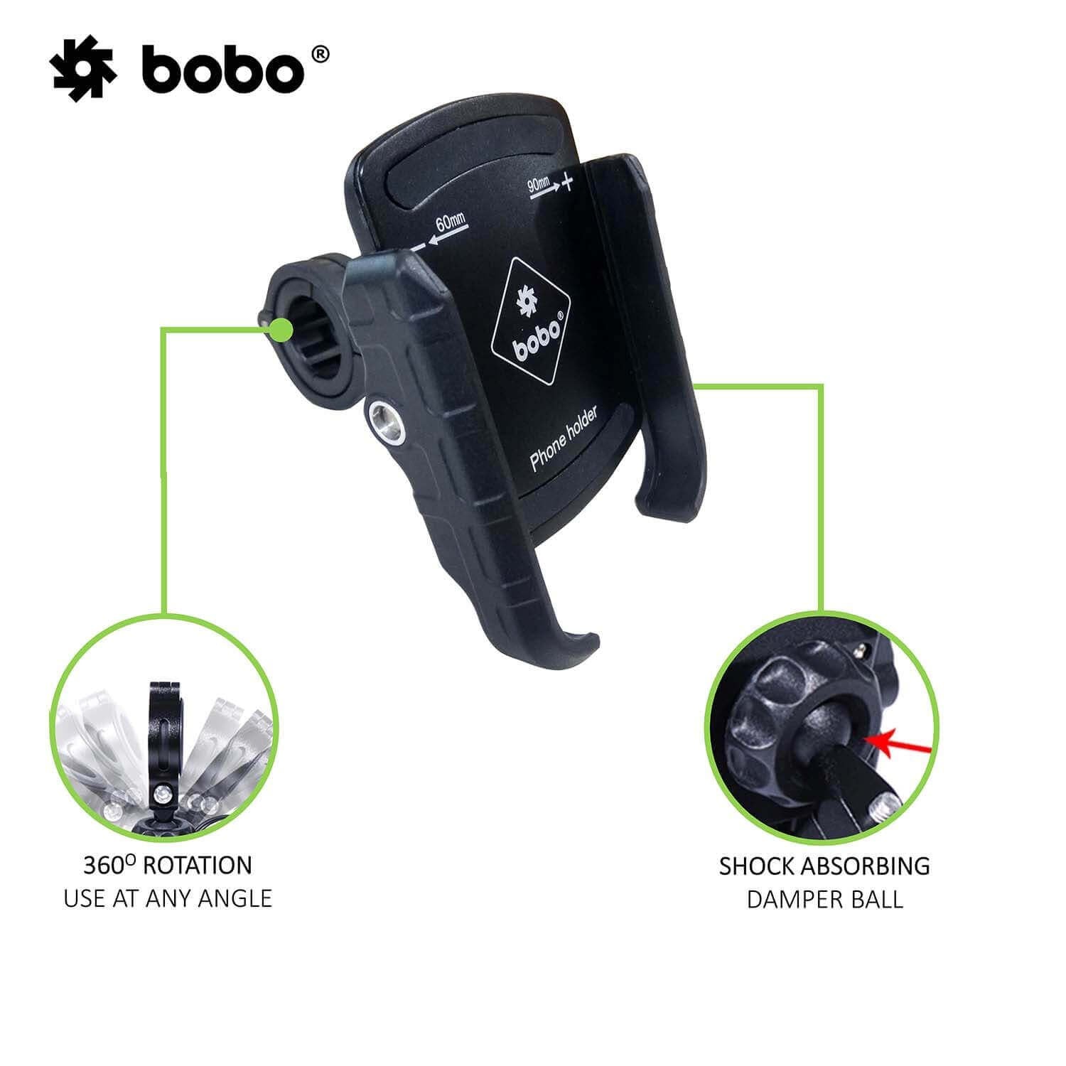 BOBO BM4 Jaw-Grip Bike / Cycle Phone Holder Motorcycle Mobile Mount-BB-BM-004-001001 - Riders Junction
