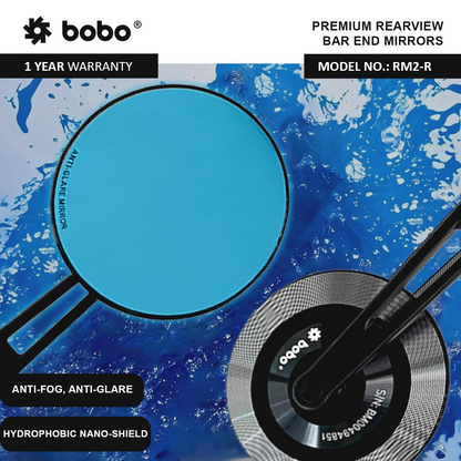 BOBO RM2-R Anti-Glare Anti-Fog Bike Bar End Mirror