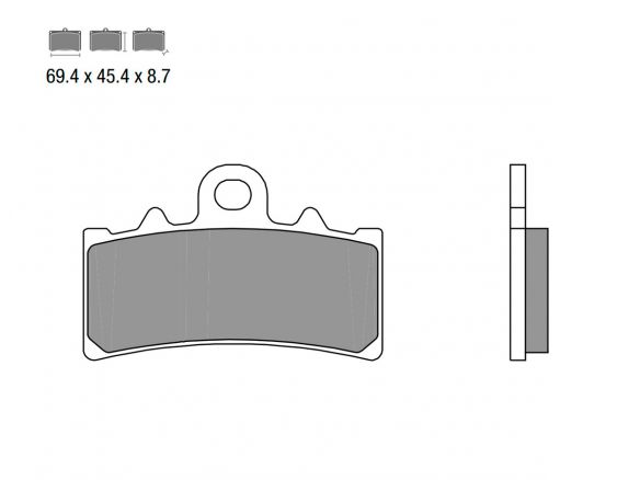 BREMBO FRONT BRAKE PADS 07GR18.CC: BMW, KTM - Riders Junction