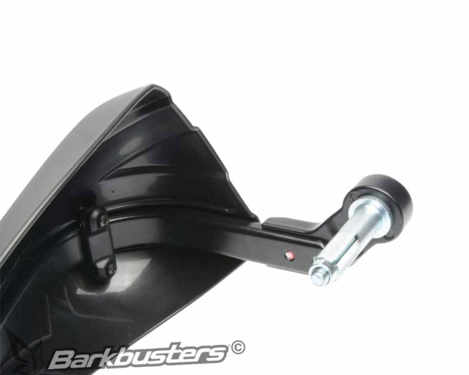Barkbusters Storm Handguard – Single Point Bar End Mount For Hollow Handlebars – Black - STM-005-02-BK