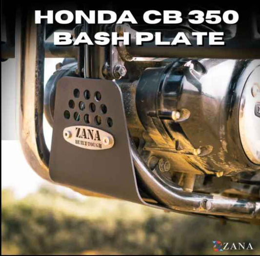 Bash Plate For Honda CB 350 2025 (Aluminum, Black)-ZI-8065