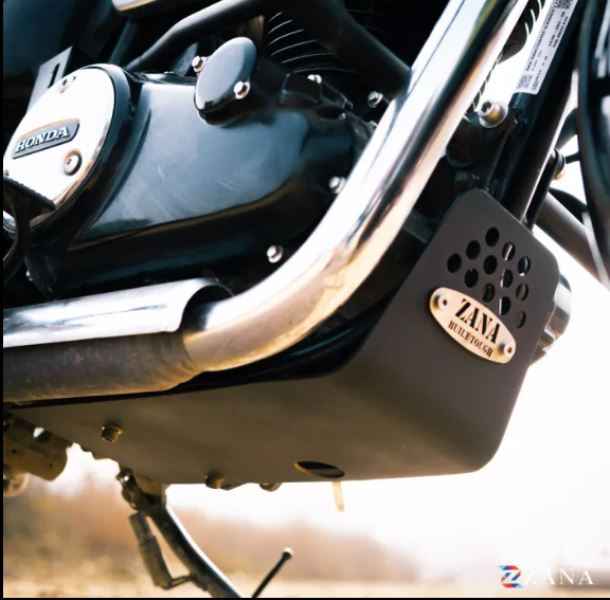 Bash Plate For Honda CB 350 2025 (Aluminum, Black)-ZI-8065