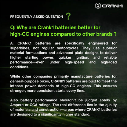 Battery For Ducati Monster 795 (2012-2025) - CB12B-BS - Factory Activated - CRANK1