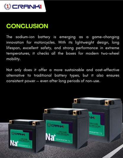 Battery For Triumph Tiger 800 XCX (2015-2020) - CRX16-BS - Sodium-Ion - Factory Activated - CRANK1