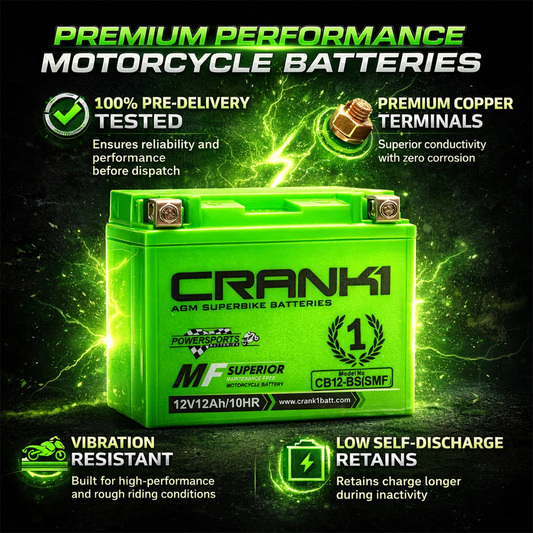 Battery For Triumph Street Scrambler 900 (2018) - CB12-BS - Factory Activated - CRANK1