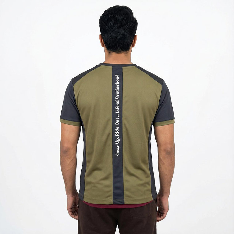Biking Brotherhood T-Shirt - Olive Green