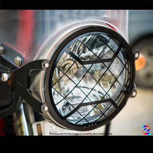Black Head Light Grill Type-2 for Himalayan (2016-2022)&Himalayan BS6 (2021) by ZANA-ZI-8137