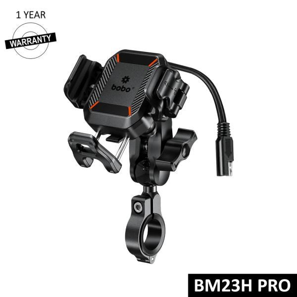 BOBO BM23H PRO Handlebar Mount Anti-Vibration Anti-Theft and 15W Wireless / 36W USB-C Charger