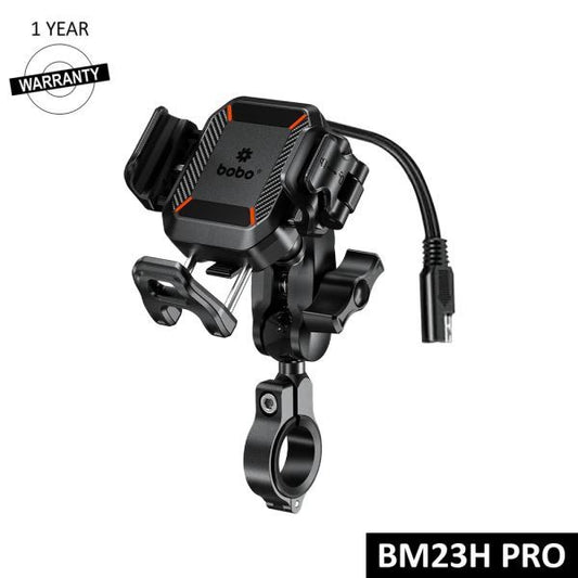BOBO BM23H PRO Handlebar Mount Anti-Vibration Anti-Theft and 15W Wireless / 36W USB-C Charger
