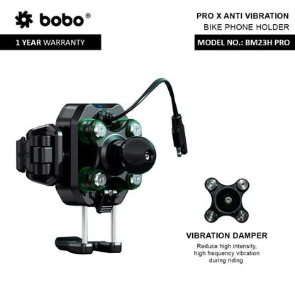 BOBO BM23M PRO Rearview Mirror Mount Anti-Vibration Anti-Theft and 15W Wireless / 36W USB-C Charger
