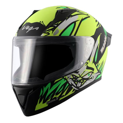 Bolt Bunny Dull Black Neon Yellow Helmet - Riders Junction