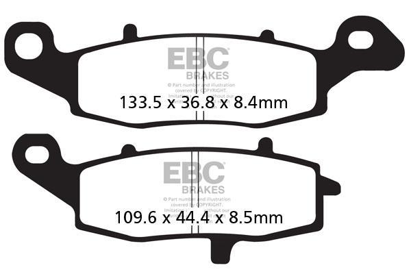 Brake Pads - FA229 Organic - EBC-Riders Junction