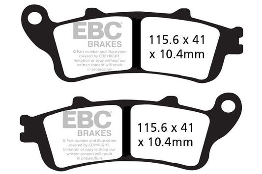Brake Pads - FA261 or 2HH Fully Sintered- EBC - Riders Junction