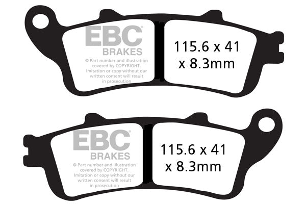 Brake Pads - FA261HH Fully Sintered- EBC - Riders Junction